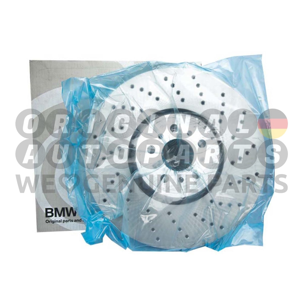 Genuine BMW Brake Disc Rotor drilled front left 395x36mm 34117991101 M5 F90